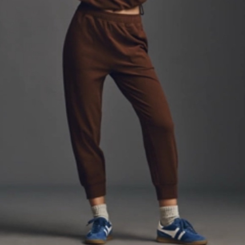 Varley for Anthropologie Brown Track Joggers